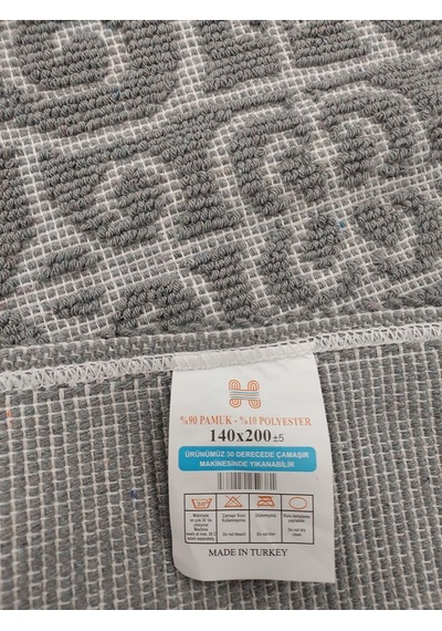 Pamuklu Bukle Lüks Kilim 140x200 -spiral Gri Gri