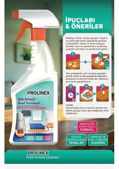 Prolinex Ultra Güçlü Banyo Temizleyici,kireç Çözücü, Derj, Fayans,