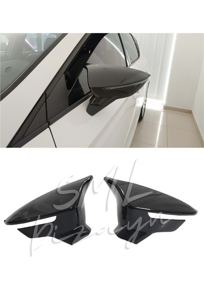 Seat Leon Mk3-3.5 Batman-Yarasa Ayna Kapağı Plastik PARLAK SİYAH