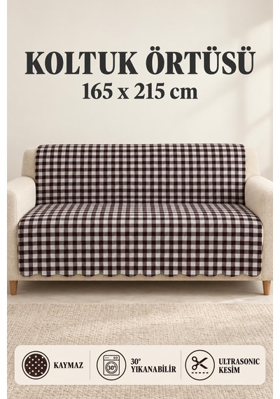 Çok Amaçlı Kadife Koltuk Örtüsü Kaymaz Süngerli 165x215 Cm Modern Bohem Çekyat Şalı Piknik Masa Örtüsü Alk4 Antrasit