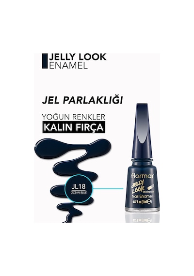 Flormar Oje - Jelly Look Nail Enamel Jl18 Ocean Blue 8690604282128