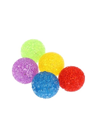 Renkli Zilli 5 CM Kedi Top Oyuncağı Çok Renkli