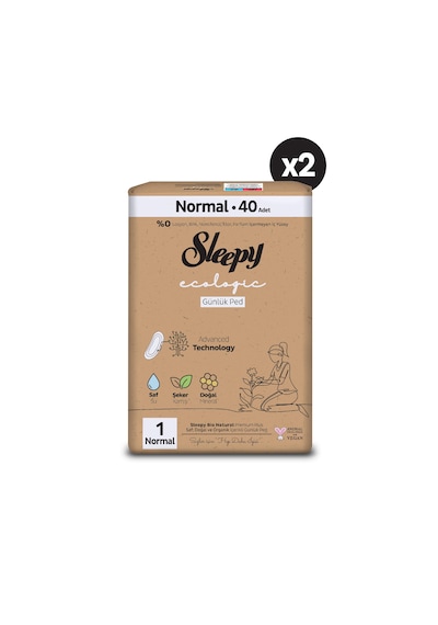 Sleepy Ecologic Premium Plus Günlük Ped Normal 80 Adet