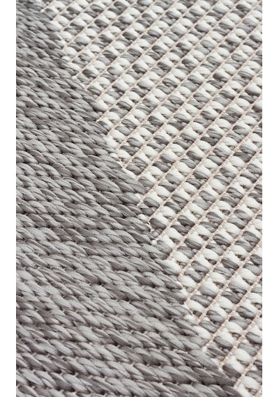 Mona Mn03 Geometrik Desenli Gri Modern Salon Halısı Hav Toz Vermez Kaymaz Tabanlı