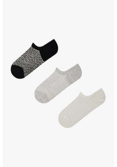 Penti  3 Çift Burun Dikişsiz Kendinden Desenli Sneaker Çorap