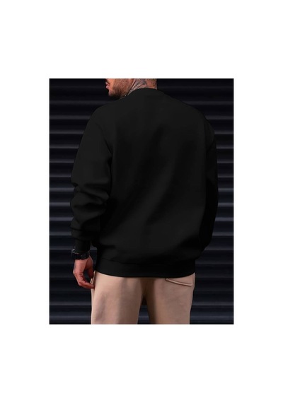 Medinenur Peluş Ayı Baskılı Sweatshirt Siyah