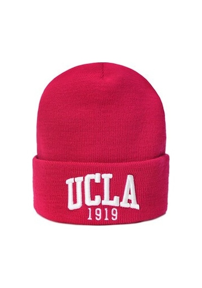 Ucla Lanıta Pembe Bere Nakışlı - Unisex Bere Pembe