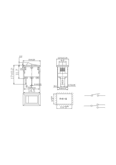 Ic-125B3 Mini Işıksız Anahtar On-Off 3P