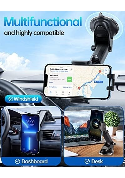 Skbsd Cep Telefonu Tutucu Araç Telefonu Tutucu Araba İçin Kararlı Sürüm Ve Asla Wobble Araba Cep Telefonu Montaj Vantuz Tutucu Smartphone Montaj Araba Apple iPhone  Uyumlu  Mate Lg