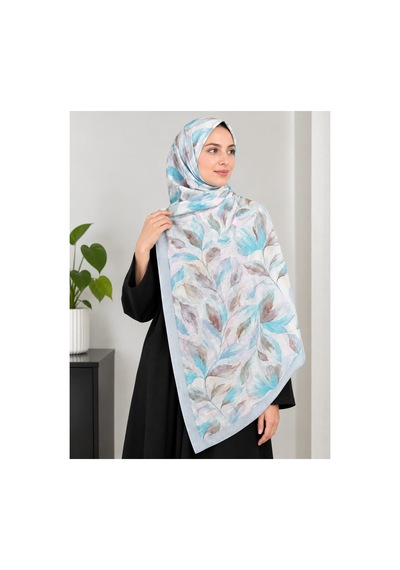 Ardün Hijab Desenli Bambu Kraş Şal Tok Duran Kadın Şal Gümüş - 938080450 Gümüş