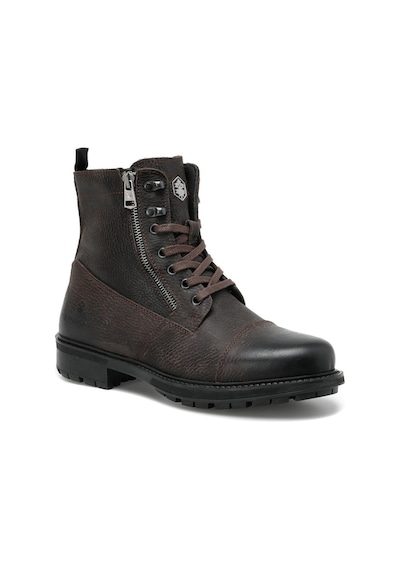 Lumberjack Ramones Kahve Hakiki Deri Comfort Casual Fermuarlı Erkek Bot Kahve