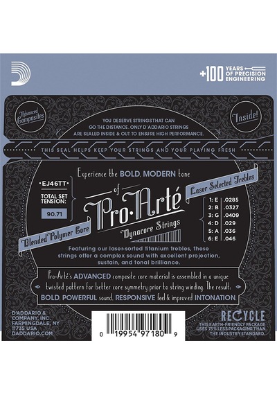 D'addario Ej46tt Pro-arte Serisi Klasik Gitar Tel Seti Hard Tension - Titanyum