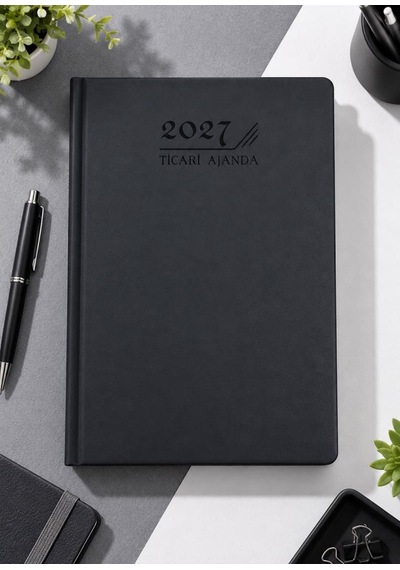 Ofisinn 2027 Thermo Deri 17x24 Cm Ticari Ajanda Siyah