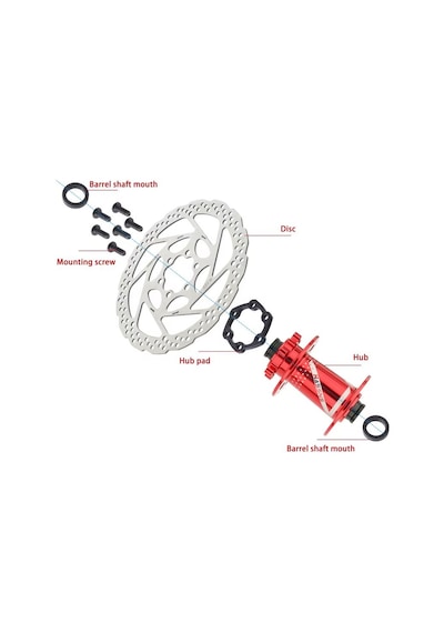 Hassns Göbek Disk Adaptörü Arka 12x142mm 148mm  Boost Siyah