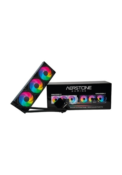 AERSTONE Coolvision 360mm LCD Ekranlı INTEL AMD uyumlu SIVI Soğutucu