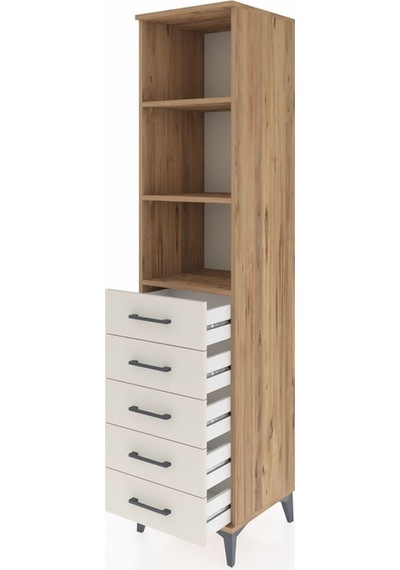 Hyperion Dolap 3 Raflı 5 Çekmeceli 44x44x195 Çam-aytaşı Çam