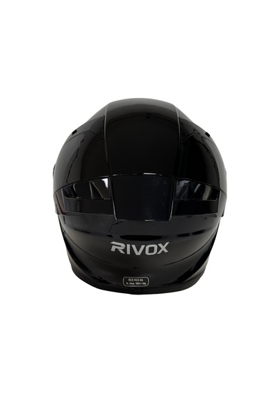 Rivox R2 Gloss Black Motosiklet Kask Siyah
