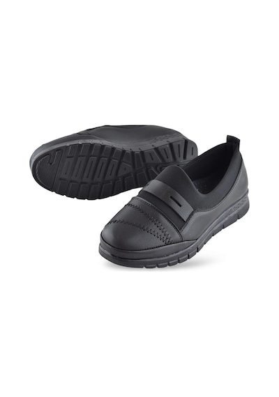 0248 Rahat Ortopedik Taban Günlük Kadın Ayakkabı Babet Kadın Kışlık Ayakkabı Siyah