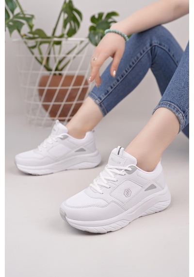 Nesilshoes Nesil Shoes Queen 2105 Beyaz Kadın Senakers
