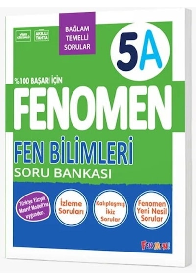 5. Sınıf Fen Bilimleri A Fenomen Soru Bankası Fenomen Okul Yayınları