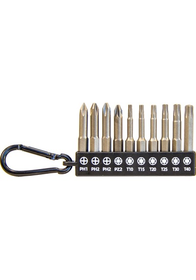 10 Parça 50mm S2 Manyetik Bits Seti - B Grubu