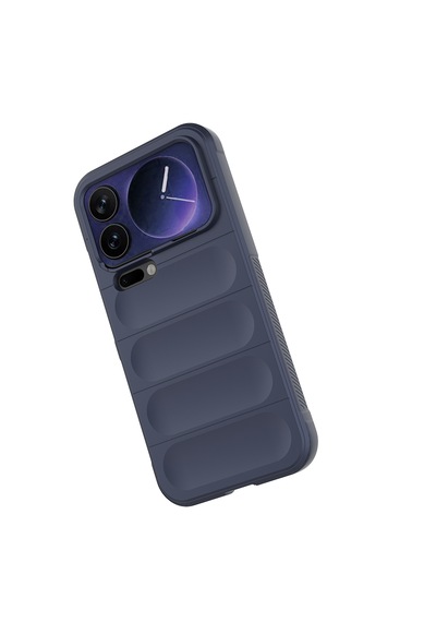 Xiaomi 17 Pro Max Kılıf Kamera Korumalı Esnek Tpu Oyuklu Arka Yüzey Tasarımlı Silikon Kapak Lacivert