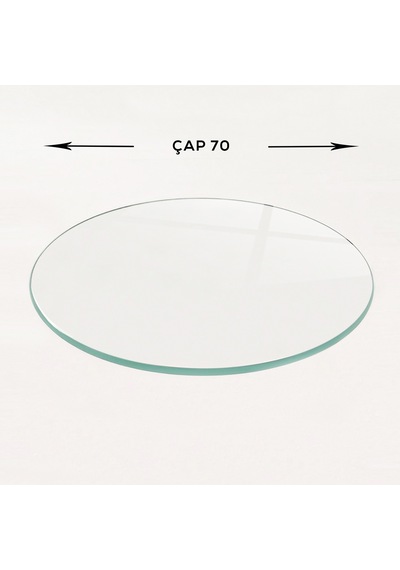 Masa Camı Ekvator Saydam Çap70cm