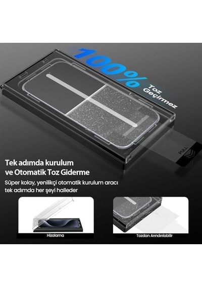 Labs 5d Privacy Easyfit 2 Adet Kolay Uygulama Aparatlı Ekran Koruyucu Temperli Hayalet Ekran Cam Apple iPhone Uyumlu 17 Pro Max / Apple iPhone Uyumlu16 Pro Max