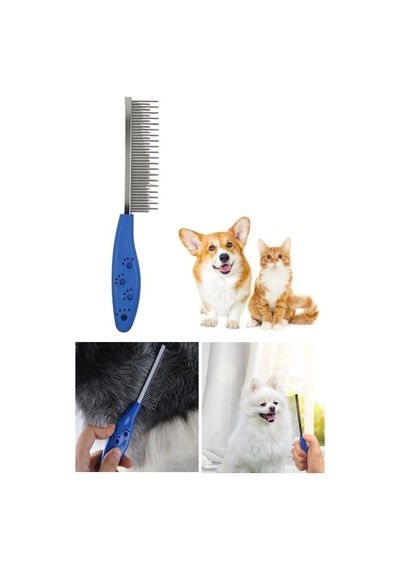 Duffa Ergonomik Kedi Ve Köpek Tüy Açma Tarağı, Köpek Kıtık Açıcı Bakım Tarağı, Metal Tarama Fırçası, T