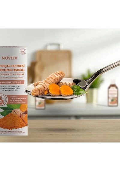 Novlex Curcumin Turmeric Ve Piperin Eki İçeren Takviye Edici Gıda 250 ML