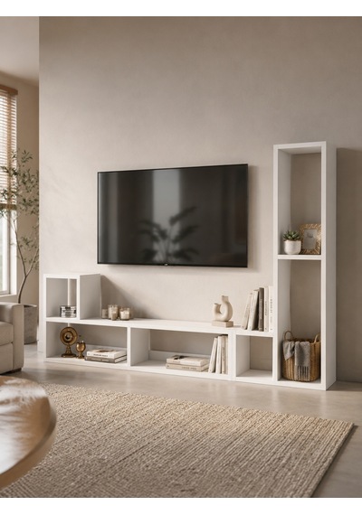 Oslo Beyaz İkili Modüler Çok Amaçlı Dikey Raf Ünitesi Tv Ünitesi Kitaplık Konsol Dekoratif Düzenleyici Dresuar Çiçeklik Oslo Beyaz İkili Modüler Çok Amaçlı Dikey Raf Ünitesi Tv Ünitesi Kitaplık Konsol Dekoratif Düzenleyici Dresuar Çiçeklik