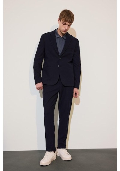 Defacto Modern Fit Penye Cepli Blazer Ceket F2347ax26aunv64 Lacivert-nv64