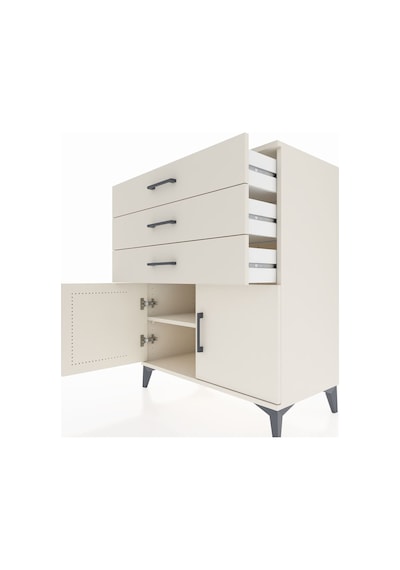 Hyperion Şifonyer Tek Raflı 3 Çekmeceli 2 Kapaklı 88x44x106 Aytaşı-aytaşı Aytası