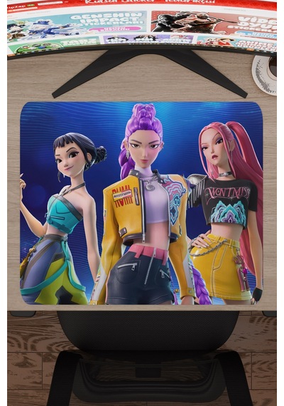 Kpop Demon Hunters Kaymaz Dikişli Kauçuk Oyuncu Mousepad V3 - 48x40 Xl Gaming Mouse Pad Fare Altlığı