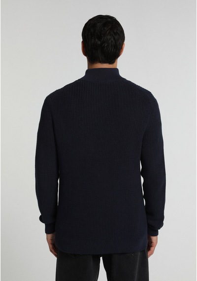 Colin's Colins Regular Fit High Neck Jakarlı Erkek Lacivert Kazak Cl1076440 Q1.v2 Nav