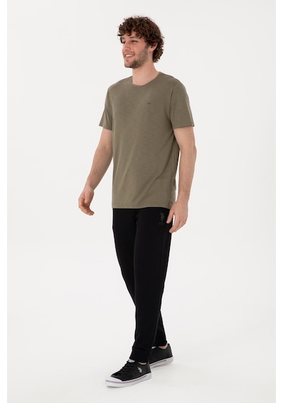 U.S. Polo Assn. Lastikli Bel Slim Fit Erkek Örme Pantolon Herold Siyah