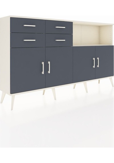 Arges Konsol 4 Raflı 4 Çekmeceli 4 Kapaklı 176x30x99 Aytaşı-antrasit Antrasıt - Aytası Arges Konsol 4 Raflı 4 Çekmeceli 4 Kapaklı 176x30x99 Aytaşı-antrasit Antrasıt - Aytası
