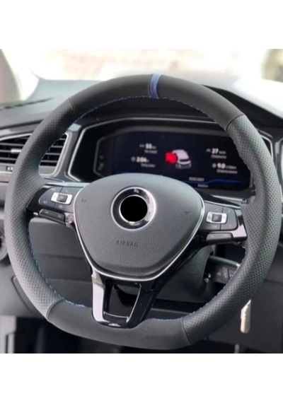 Fiat Linea Dikmeli Direksiyon Kılıfı Noktalı-Alkantara Mavi Yüzük