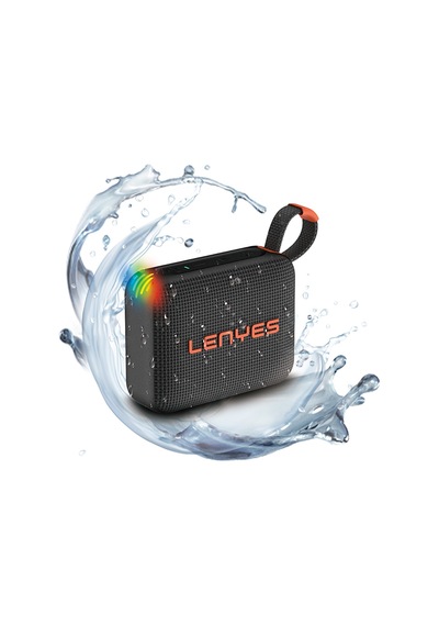 Lenyes S216 Su Geçirmez Özellikli Rgb Işıklı Askılı Mini Bluetooth Speaker Hoparlör V5.3 Siyah