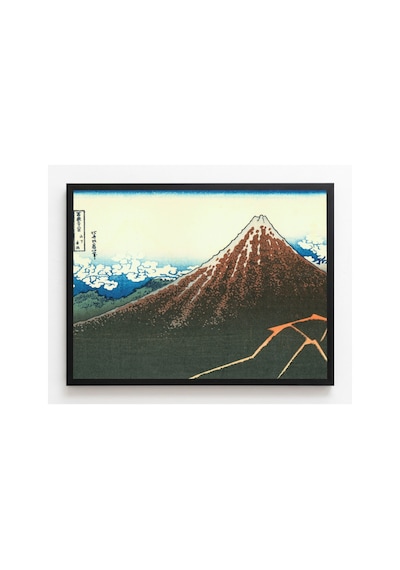 Hokusai Zirvenin Altında Fırtına Çerçevesiz Poster 30x42 Cm A3 Tablo Japon Sanatı Duvar Dekoru