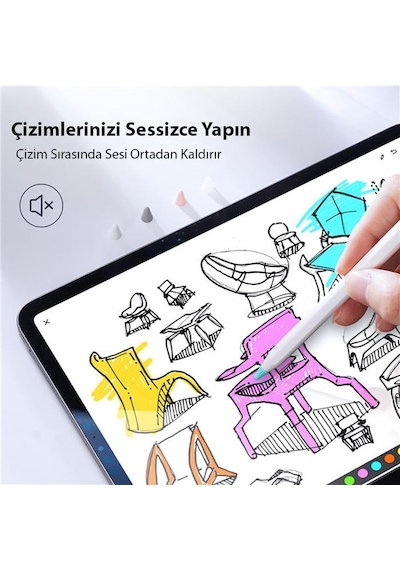 Coofbe Slikon 5 Renk 10 Adet Apple Pencil 1 Kalem Ucu 2 Pürüzsüz Yapı