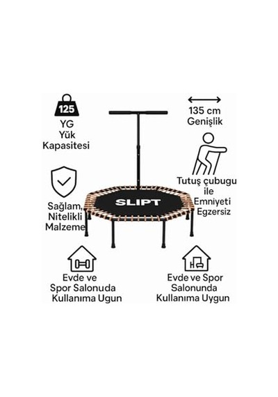 Agila 135 Cm Altıgen Step Trambolin Siyah - Turuncu Cks-65 2006