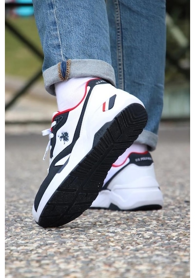 U.S. Polo Assn. 4M HUSKY 4FX Erkek  Beyaz Sneaker