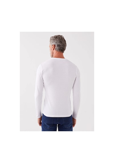 LC Waikiki Bisiklet Yaka Uzun Kollu Erkek Sweatshirt - W31628z8 Beyaz