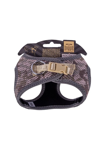 Doggie Havalı Dokuma Reflektör Serisi Küçük Irk Göğüs Tasması Kamuflaj 3XS-22-26Cm Kamuflaj