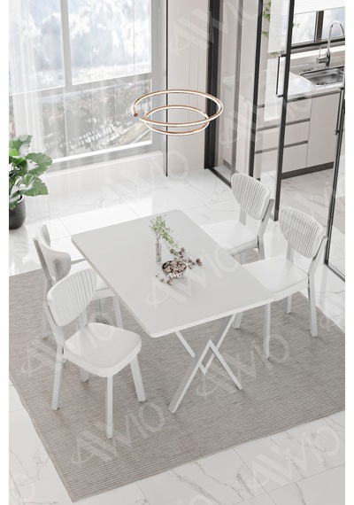 Avvio Parla Beyaz Elma Sandalye 80x120 Yemek Masası Mutfak Masası 4 Kişilik Masa Sandalye Takımı Beyaz Avvio Parla Beyaz Elma Sandalye 80x120 Yemek Masası Mutfak Masası 4 Kişilik Masa Sandalye Takımı Beyaz