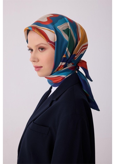Belli İpek Eşarp - 4318-80 Lacivert Twill