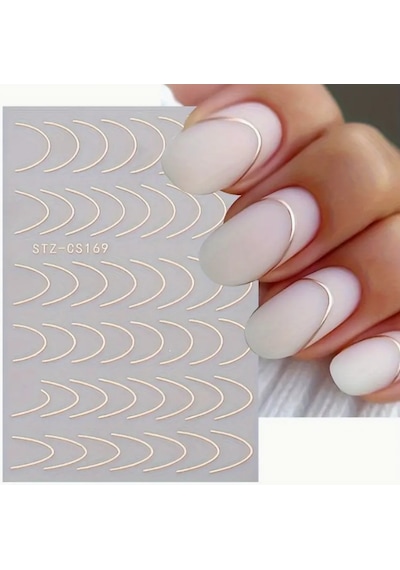 Nail Art Metal Folyo Stiker Metal Folyo Bakır Stz-cs1693 Beyaz