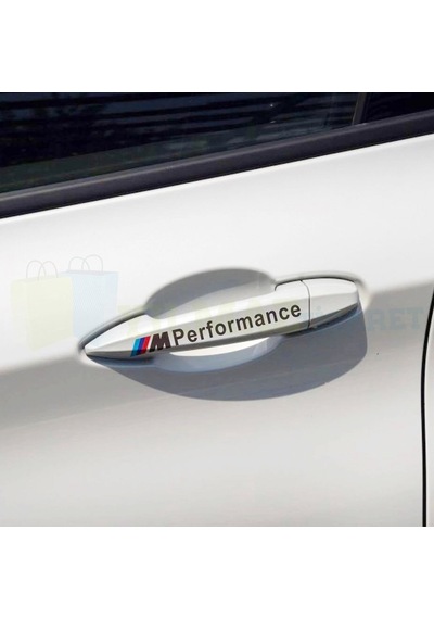 Bmw M Performance Logo Yan Ayna Kapı Kolu Oto Sticker Etiket 4 Ad 13 X 1 Cm