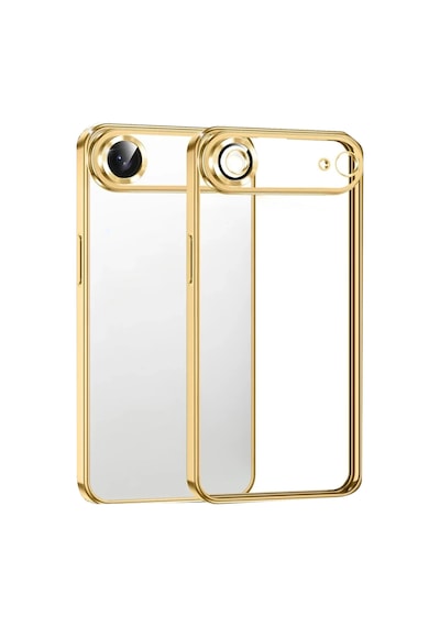 Apple Uyumlu iPhone 17 Air Uyumlu Lensli Silikon - Gold